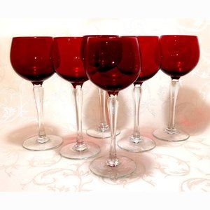 SET/6 RED WINE STEMS